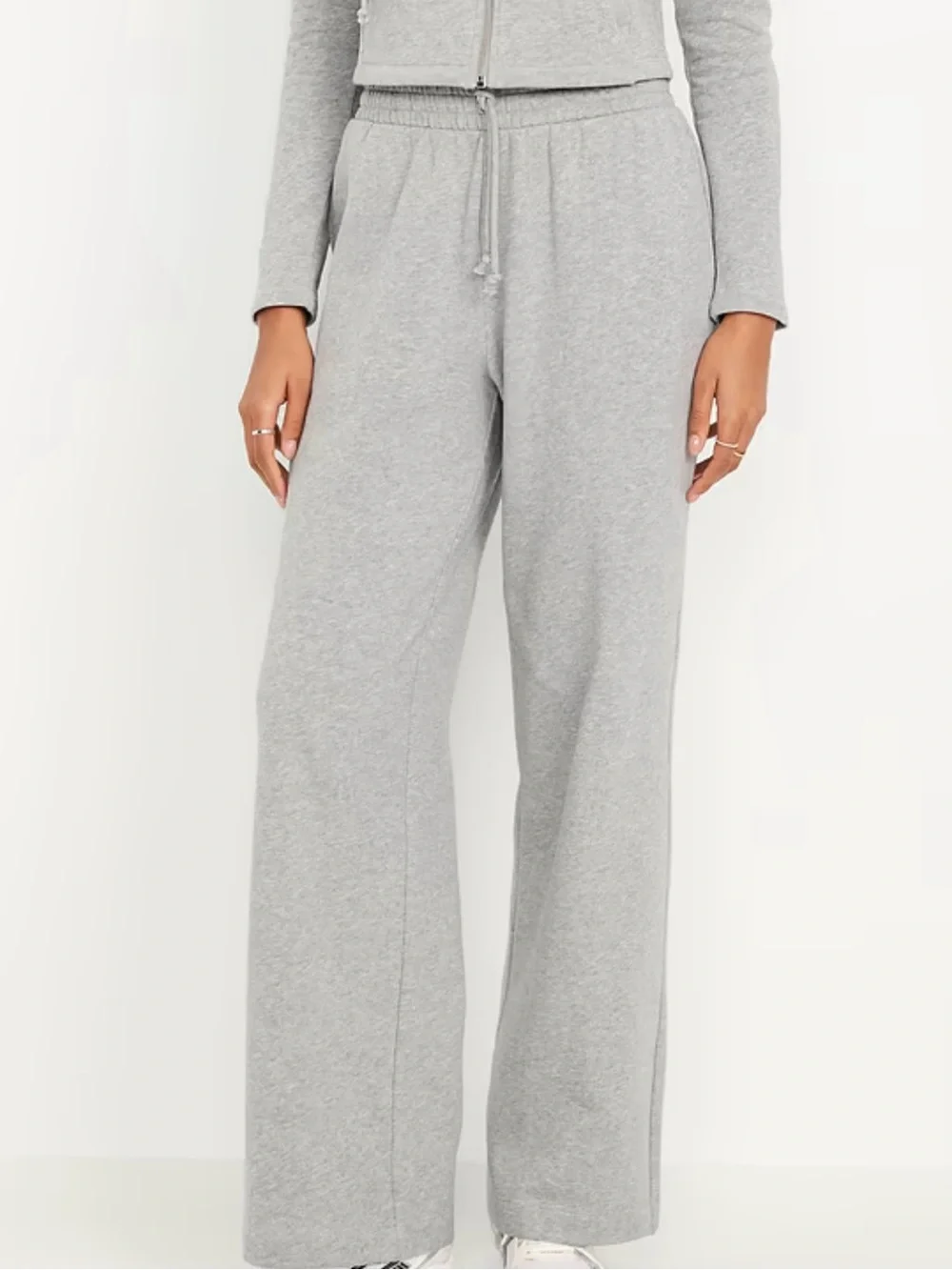 Old Navy Women’s 2Pack Highwaisted SoComfy Wide Leg Swearpants - Gray & Cream XS - Picture 15 of 15